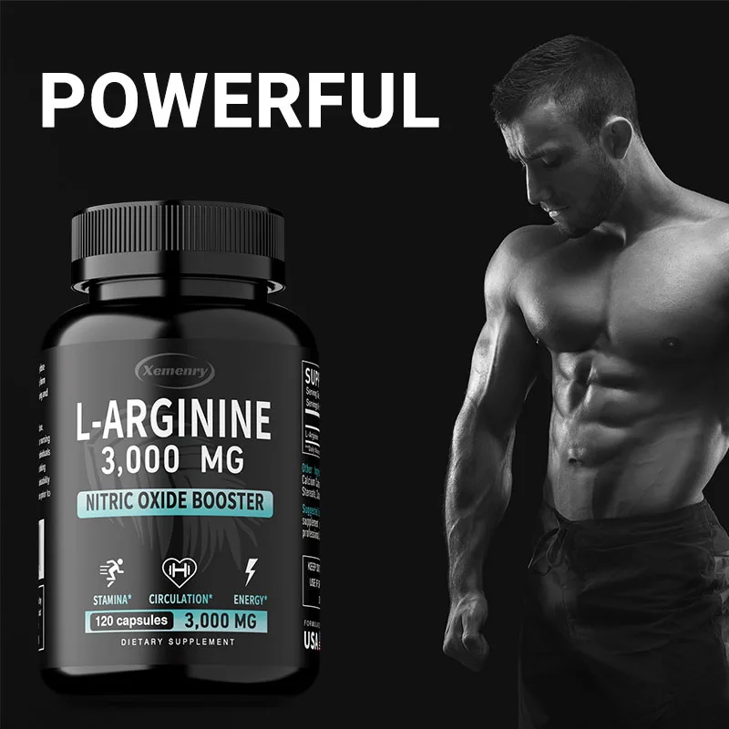 Pre Workout Supplement - L-Arginine Capsules Supplement - for Energy,