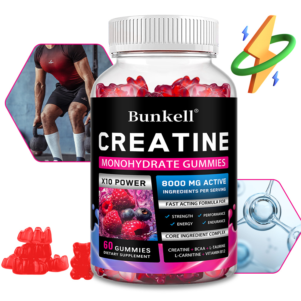 Pre Workout Supplement - Creatine Monohydrate Gummies - 8000 Mg,