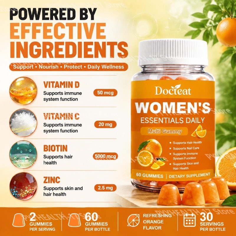 Docteat Women's Essentials Dai - Multivitamin Gummy Adult review and price