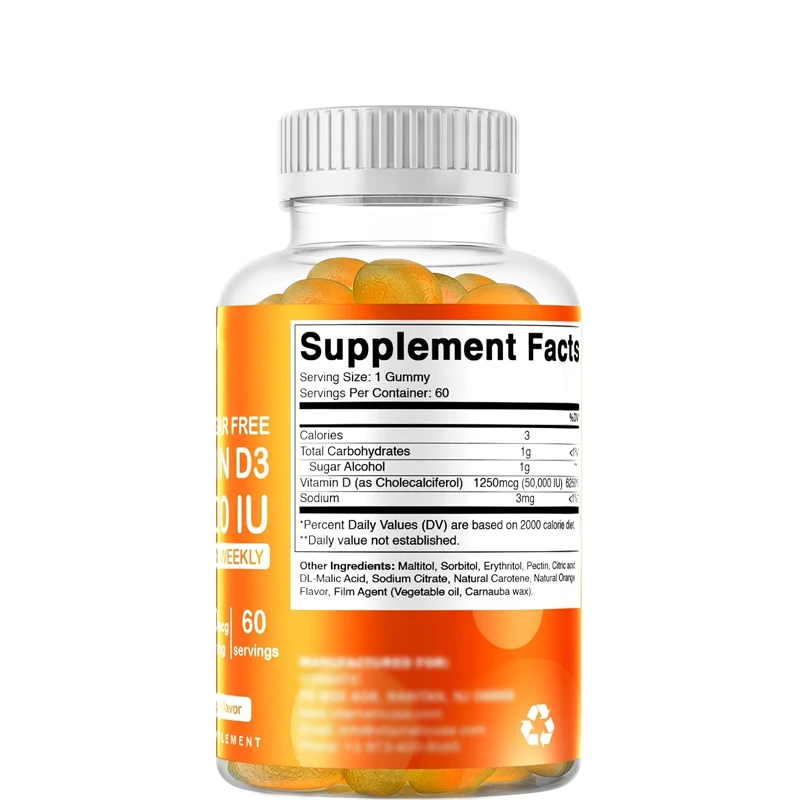 Vitamin Sugar Free Vitamin D3  - Multivitamin Gummy Adult review and price