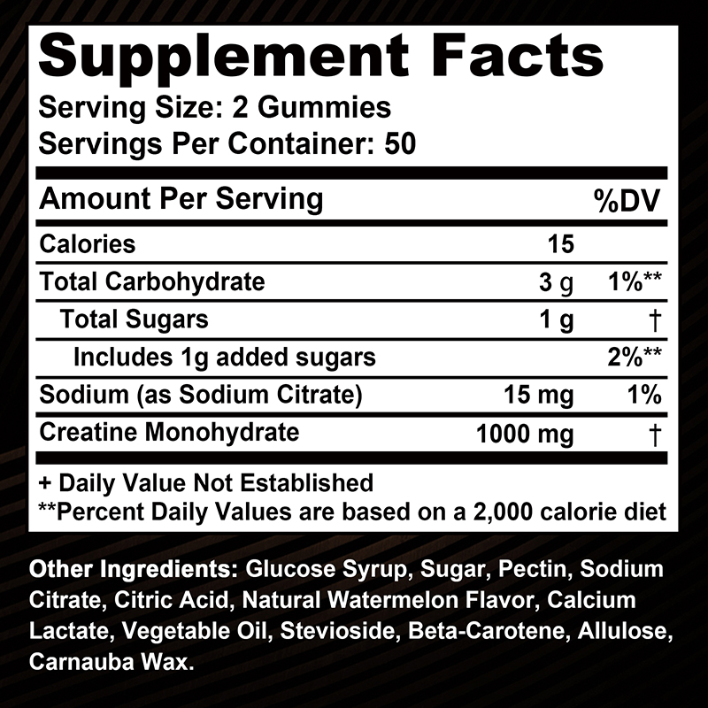 Creatine Monohydrate Gummies - - Pre Workout Supplement review and price
