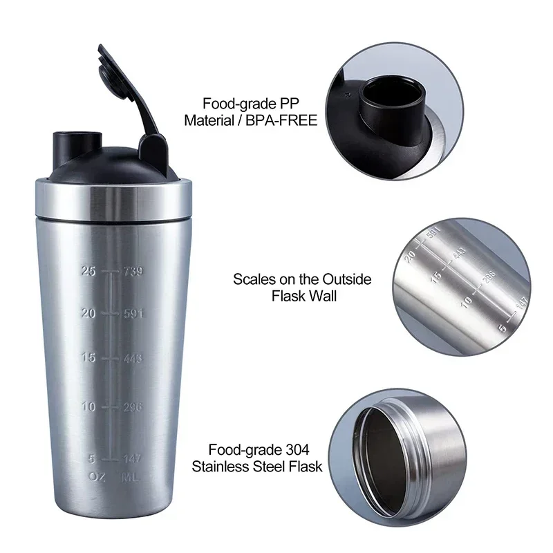 Stainless Steel Protein Shaker - Nutrition For Fitness And Sports review and price