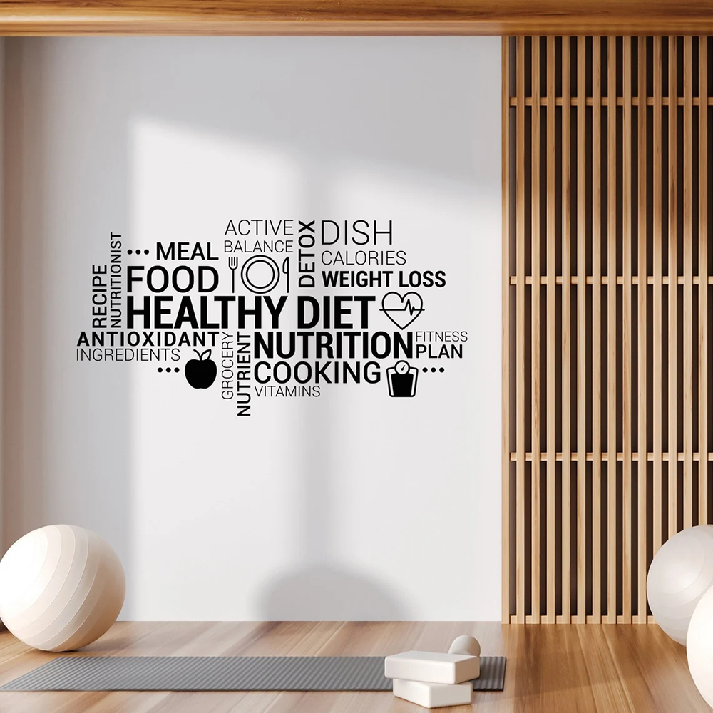 Inspiring Healthy Eating Vinyl - Nutrition Fitness Gym review and price